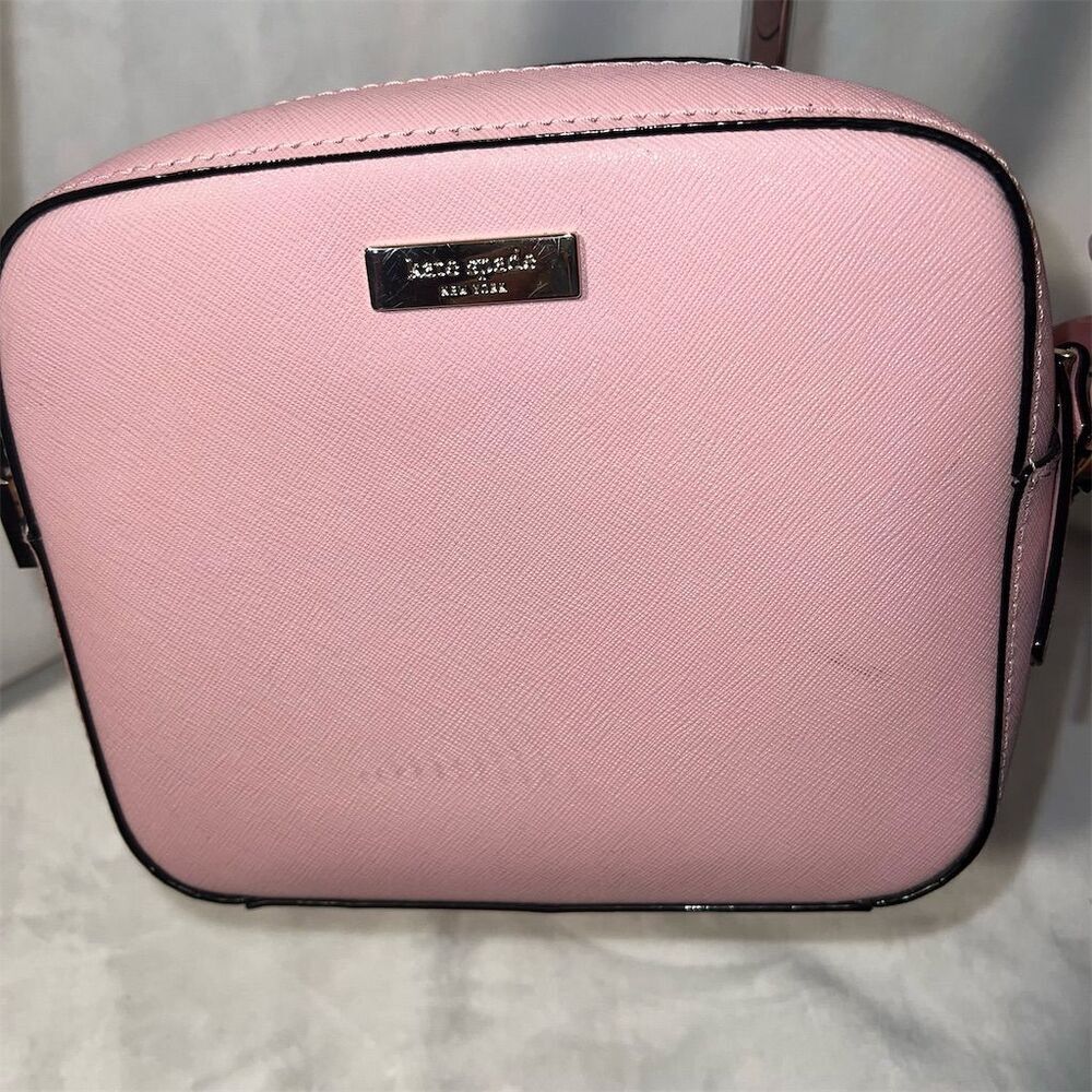 Kate Spade Pink Saffiano Leather Crossbody Bag Adjustable Strap - Picture 2 of 11